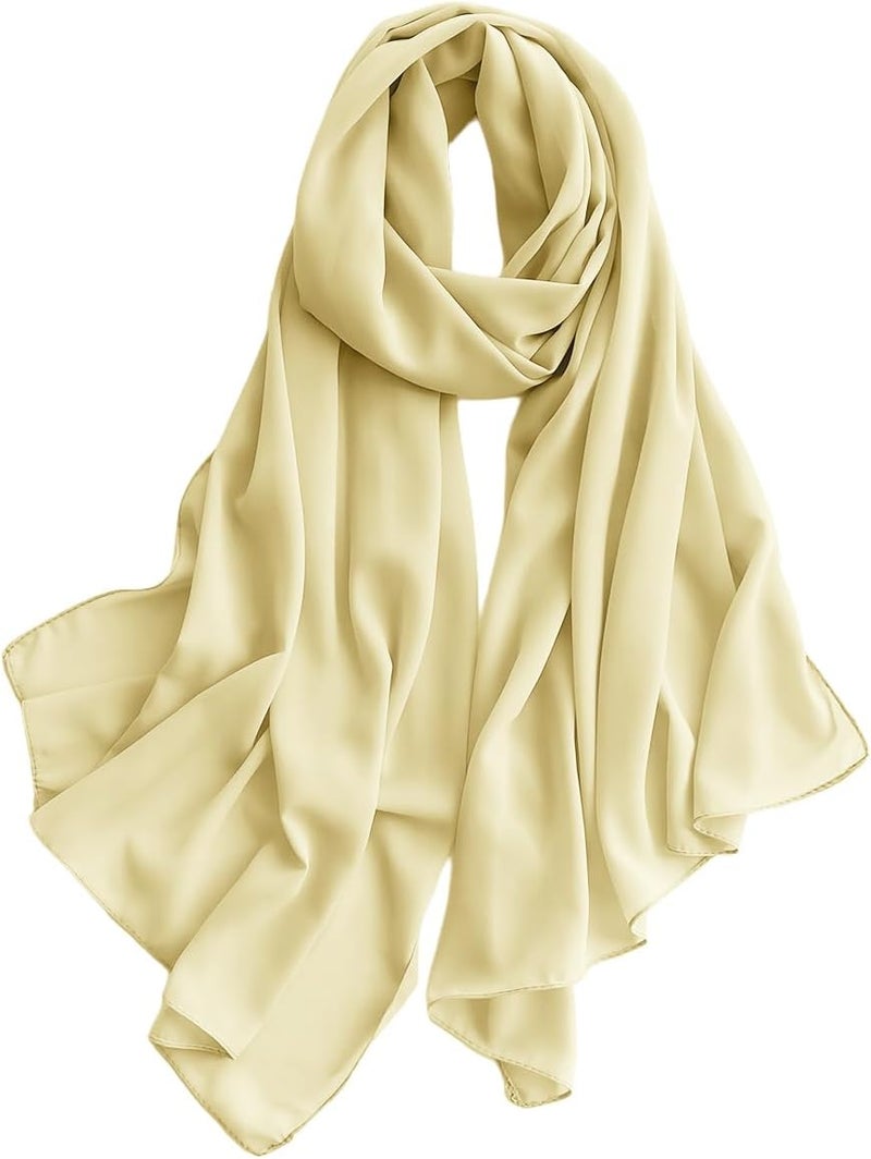 Harewom Chiffon Hijab for Women Sheer Shawl and Wraps for Wedding Bridal Scarves Summer Lightweight Sun-proof Scarf - Image 1